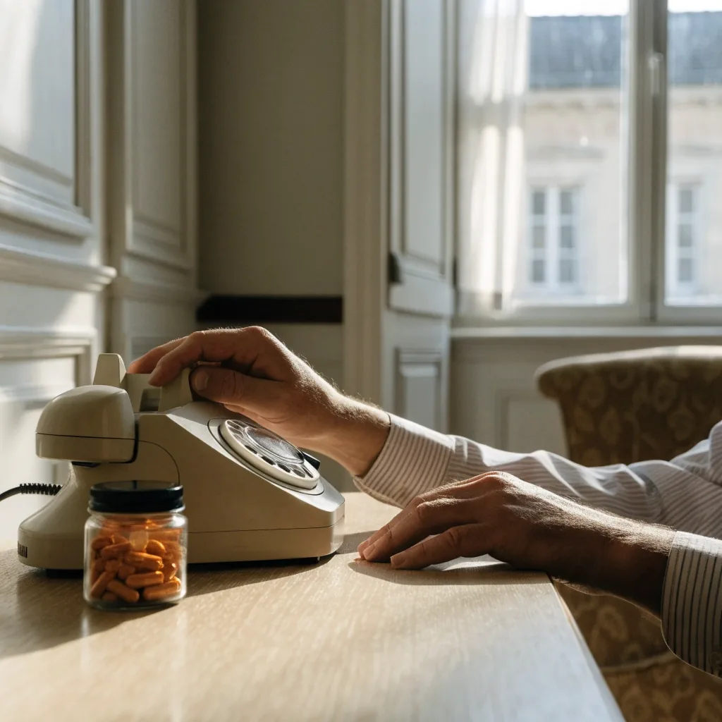 Deux mains posées sur un bureau clair, l'une écrivant sur un clavier d'ordinateur portable